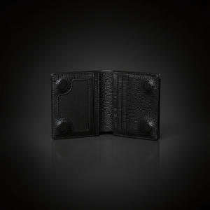 Xenon Air Fold Full- Bifold Wallet for Men - Jet Black Inside Zipper