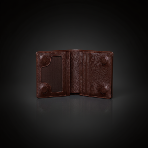 Xenon Air Fold Full- Bifold Wallet for Men - Dark Brown Inside Zipper